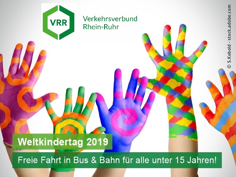 Freie Fahrt für Kinder im Verkehrsverbund Rhein-Ruhr am Freitag, dem 20. September 2019
