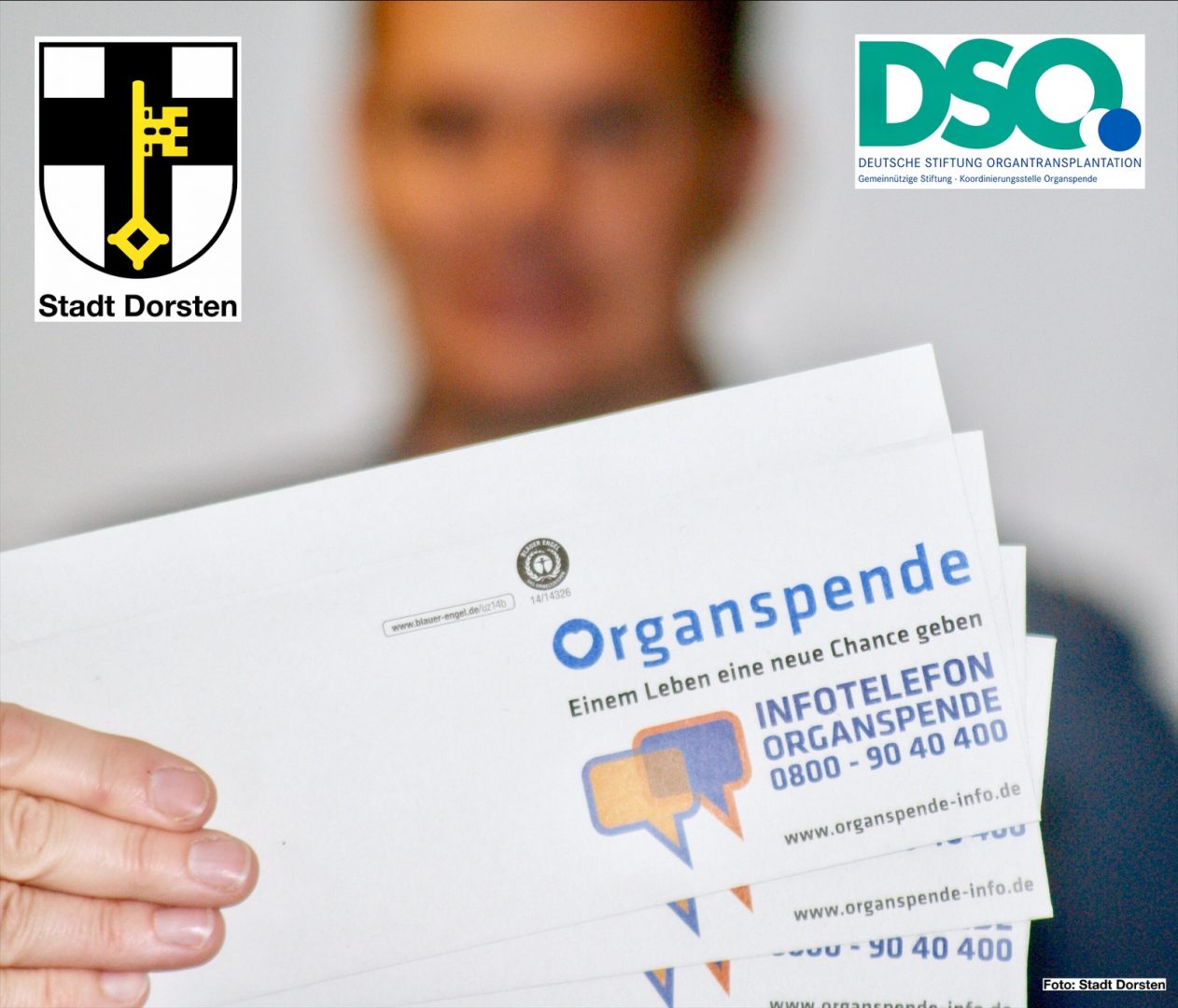 Stadt Dorsten setzt sich mit Briefumschlägen für Aufklärung zur Organspende ein