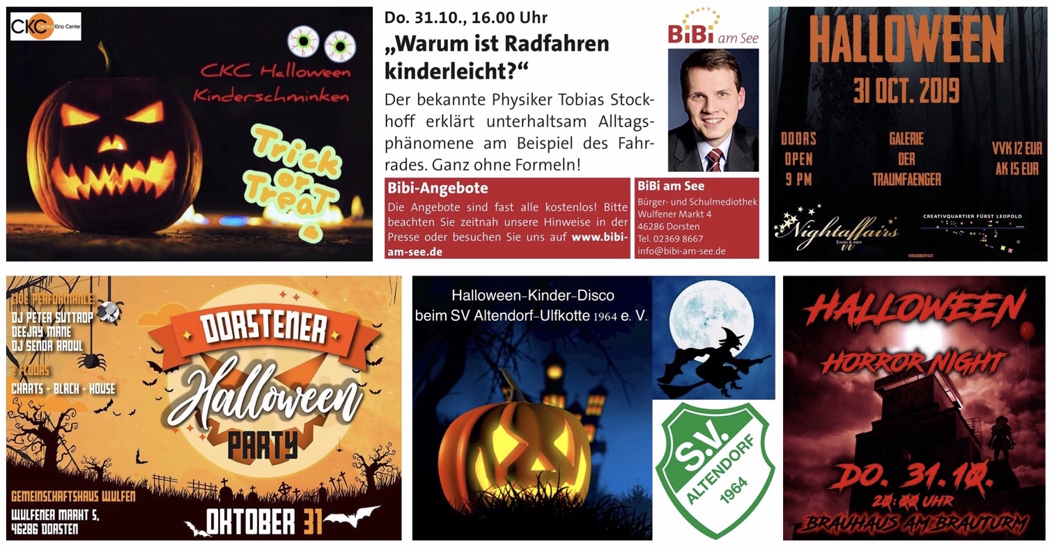 Halloween in Dorsten – Die Veranstaltungs-Tipps der meinDorsten-Redaktion für den 31. Oktober