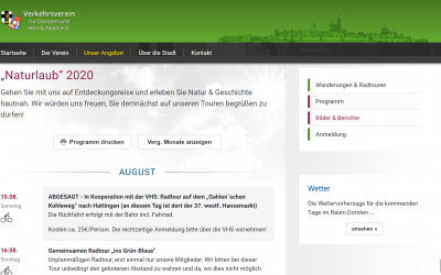 Programm Naturlaub 2020
