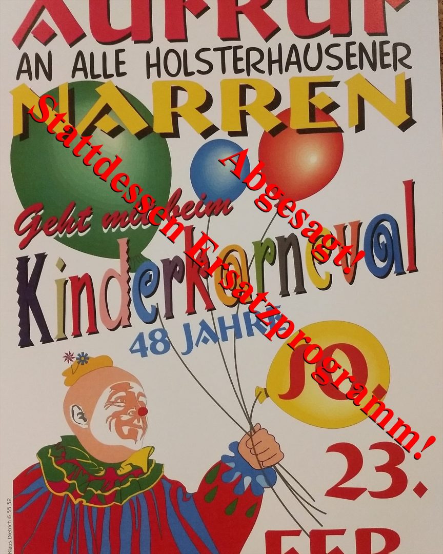 Heutiger Kinder-Karnevals-Umzug in Holsterhausen abgesagt: stattdessen Ersatzprogramm
