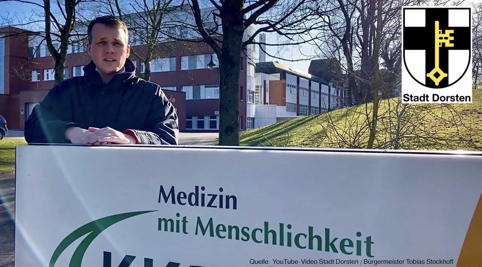 Bürgermeister-Video: Tobias Stockhoff dankt den Menschen, die in medizinischen Berufen tätig sind