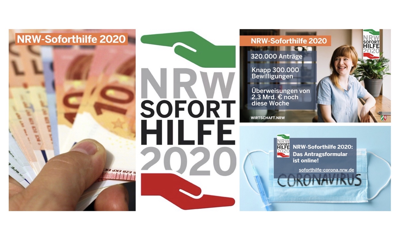 Die Gelder der „NRW-Soforthilfe 2020“ kommen inzwischen bei den Unternehmen an