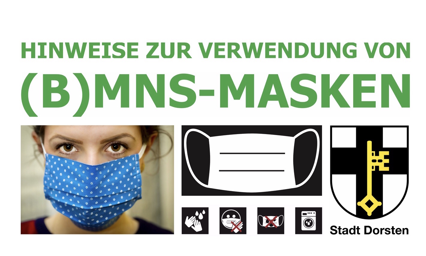 Masken-Pflicht: Hinweise der Stadt Dorsten zu Gebrauch und Pflege von Masken