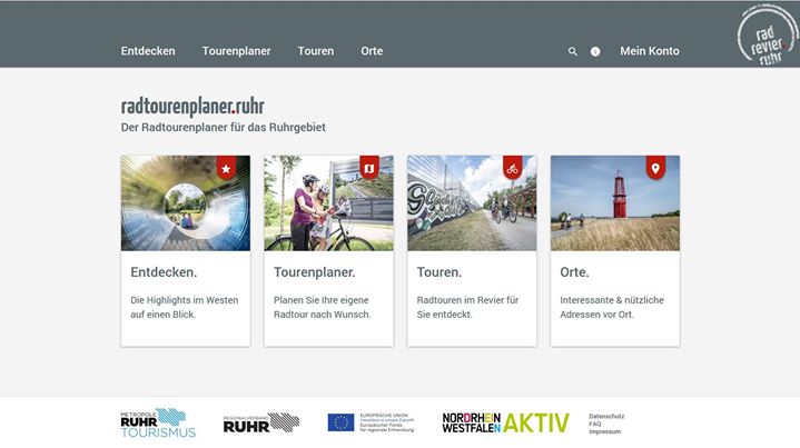Neuer digitaler „Radtourenplaner.Ruhr“: Route der Industriekultur