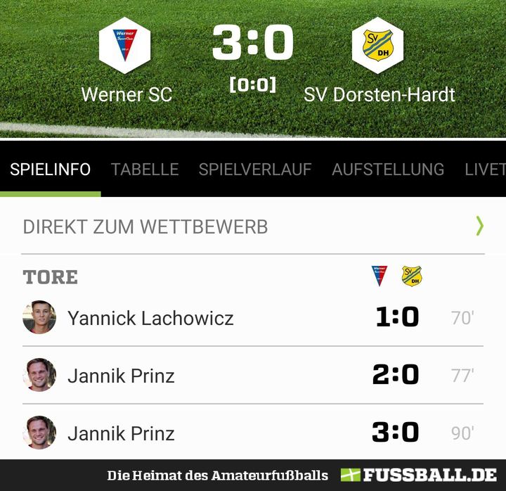 SV Dorsten-Hardt; 4. Oktober 2020: Niederlage in Werne