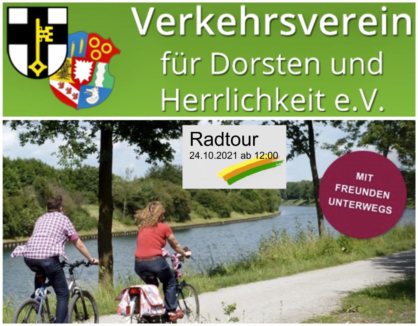 Der Verkehrsverein Dorsten lädt zu seiner letzten Radtour in diesem Jahr am 24.10.2021 ein