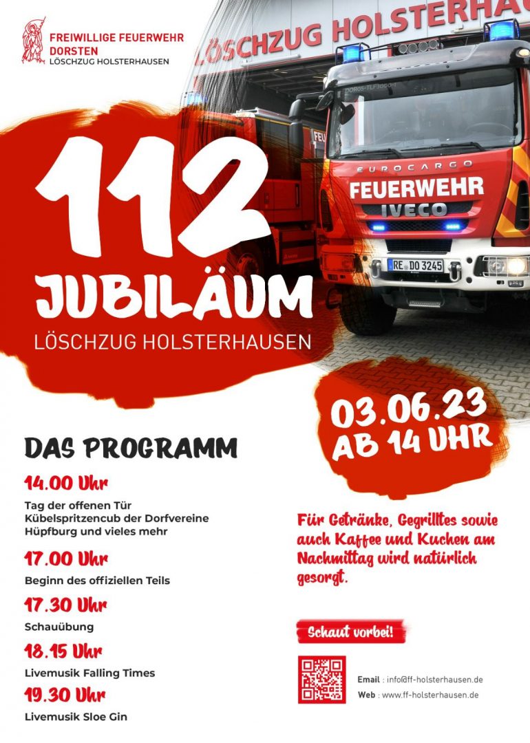 Feuerwehr Holsterhausen feiert 112-jähriges Jubiläum