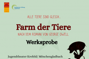 Plakat Farm der Tiere Theater KR MG center top