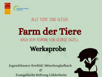 Plakat Farm der Tiere Theater KR MG center top