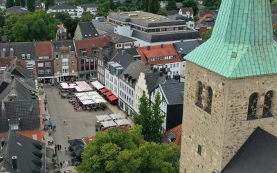 Altstadt Drohne Innenstadt Strassen Plaetze Dorsten 2025 FotoBludau 74 center top